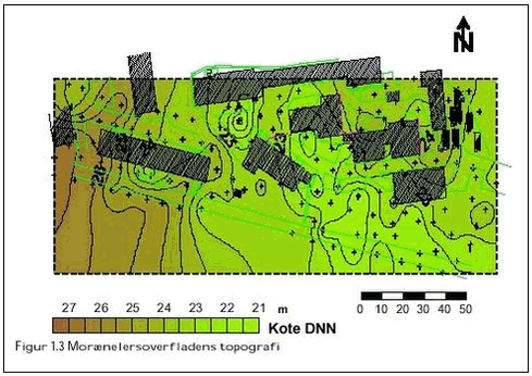 Figur 1.3 Morænelersoverfladens topografi