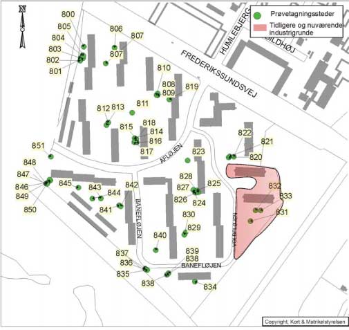 Figur 6.1 Oversigtsplan over testareal D - Banefløjen