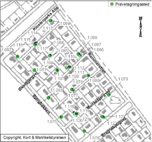 Figur 13.1 Oversigtsareal over testareal J – Bjergbakken