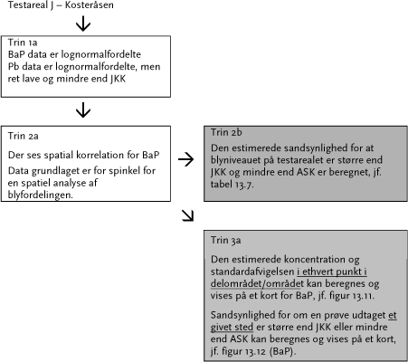 Figur 13.13 Sammenfatning over databehandling Testareal J – Bjergbakken