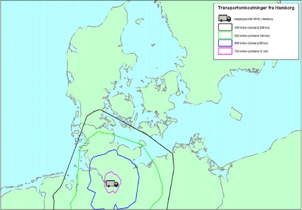 Figur 8.19 Konkurrenceflade over for MVR i Hamborg