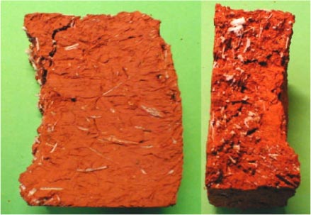 Figur 18 Foto af prøveemner: Minimursten efter sidste brænding ved 1000°C