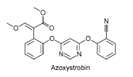 Figur 6: Kemisk struktur for azoxystrobin (Chemfinder, 2004)