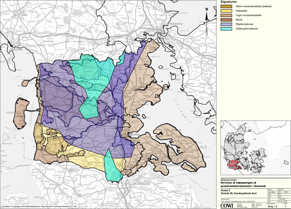 Bilag 1.2 Model 2 - vanddistrikt 50, Sønderjyllands Amt