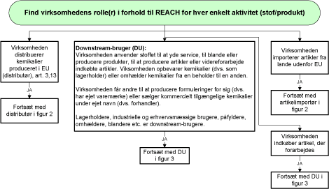 Figur 1: Artikel importør, distributør og DU aktiviteter under REACH