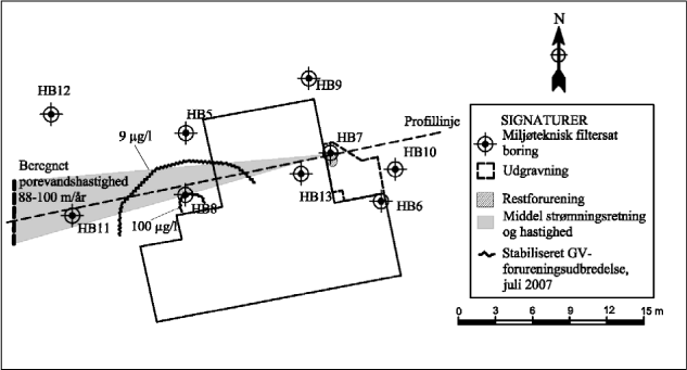 Figur B.52. Oversigtsplan med data udarbejdet i ImageJ og Surfer.