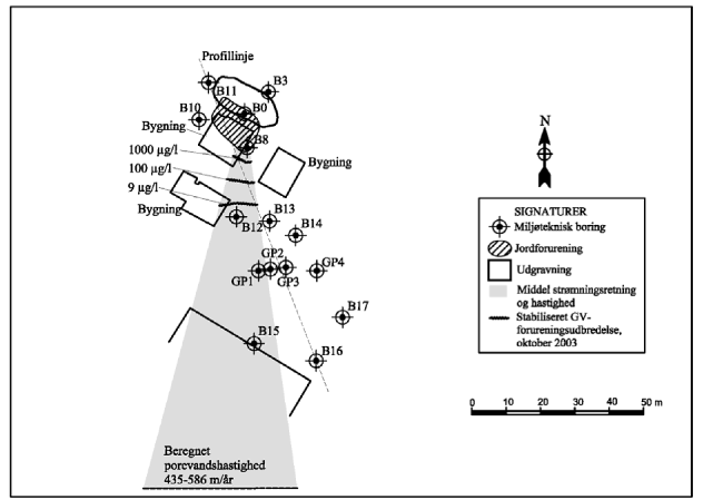 Figur B.33. Oversigtsplan med data udarbejdet i ImageJ og Surfer.