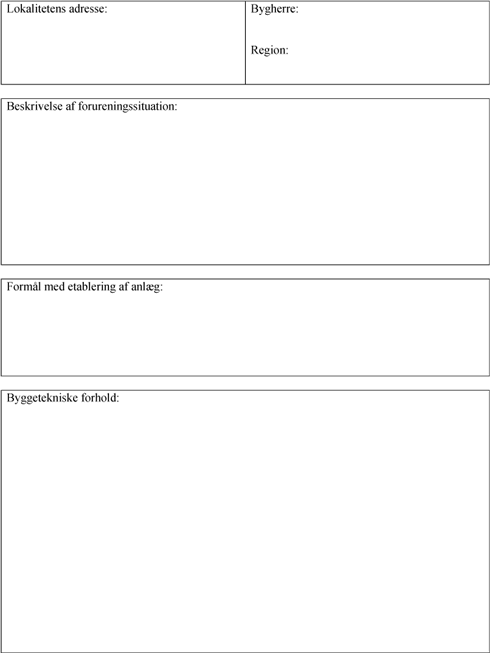 Lokalitetsspecifikt skema (ikke udfyldt)